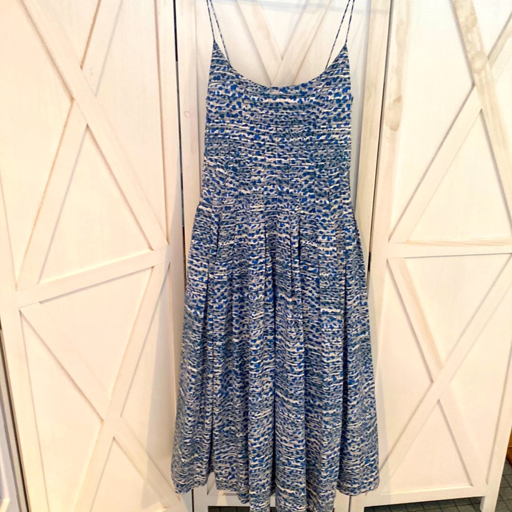 HUNTER BELL Cotton Spaghetti Strap Midi Dress